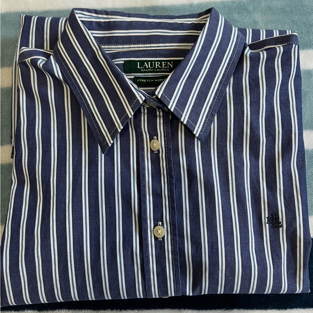 Lauren Ralph Lauren women Blue Striped Shirt